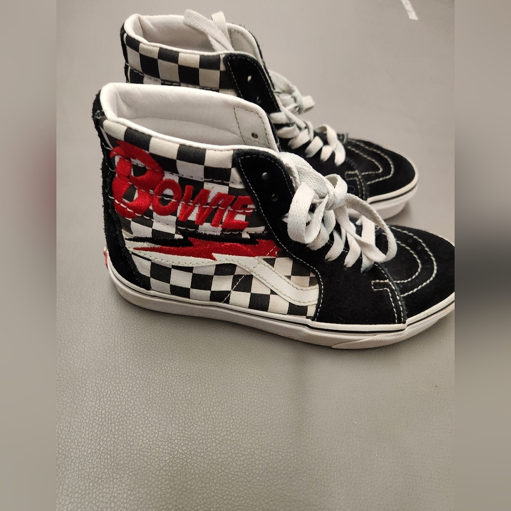 Vans David Bowie Checkered High-Top Sneakers - Picture 2 of 7